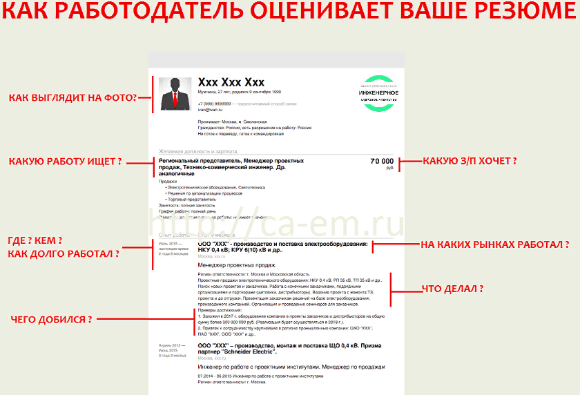 Резюме правильное оформление: Как написать резюме: образец, структура, советы...