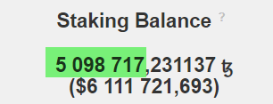 Staking Balance для пекаря Tezos. 