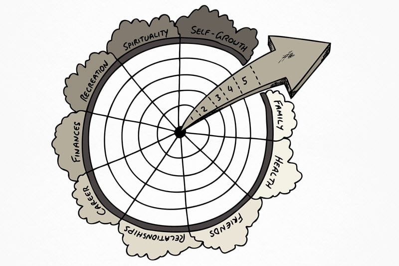 Life Coaching Wheel Example