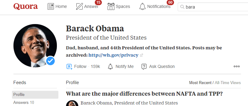 Quora Barack Obama