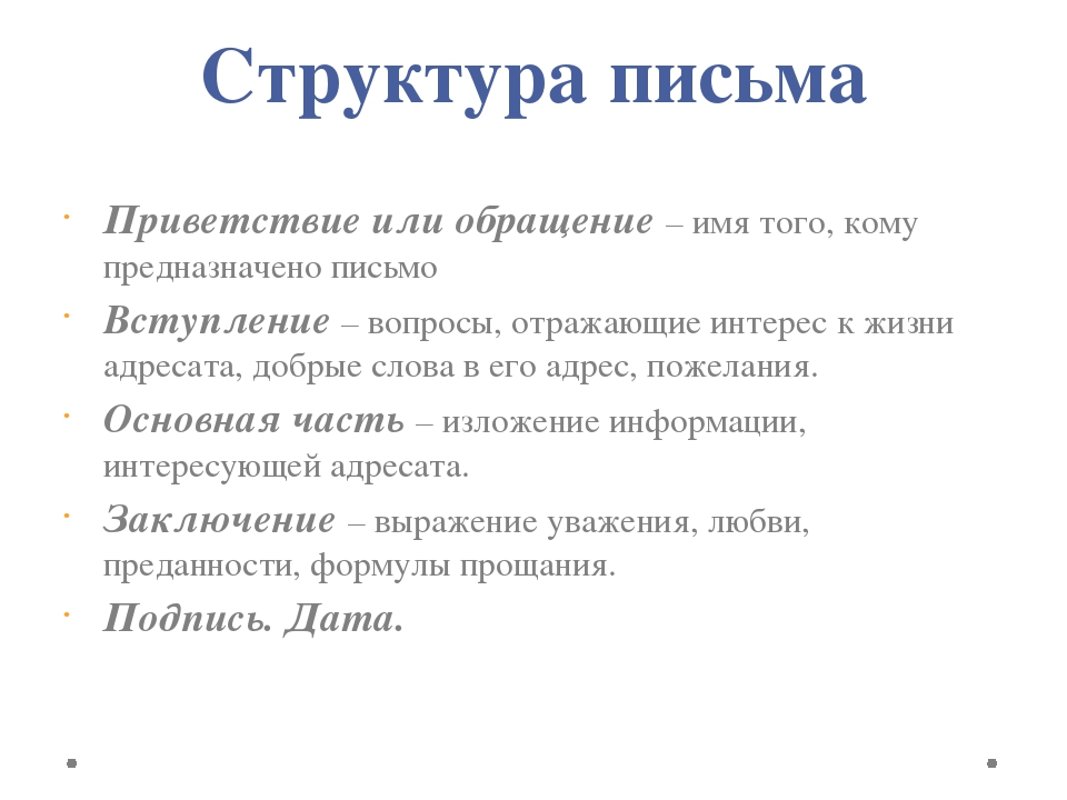 Структура написания письма: Примеры написания писем на русском языке | Русский алфавит | StudyRussian.com