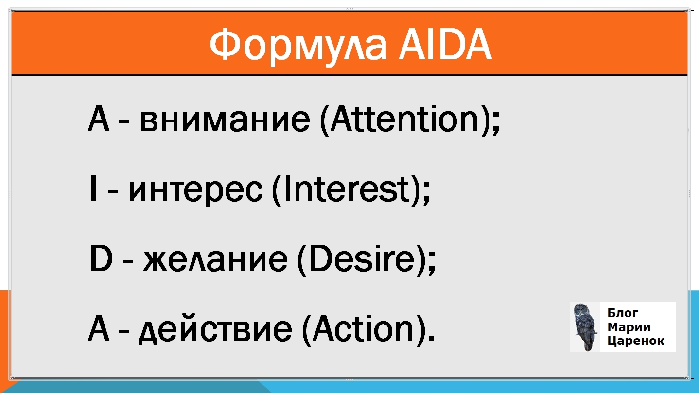 Рекламная формула 6: Формула (модель) AIDA: руководство от маркетолога
