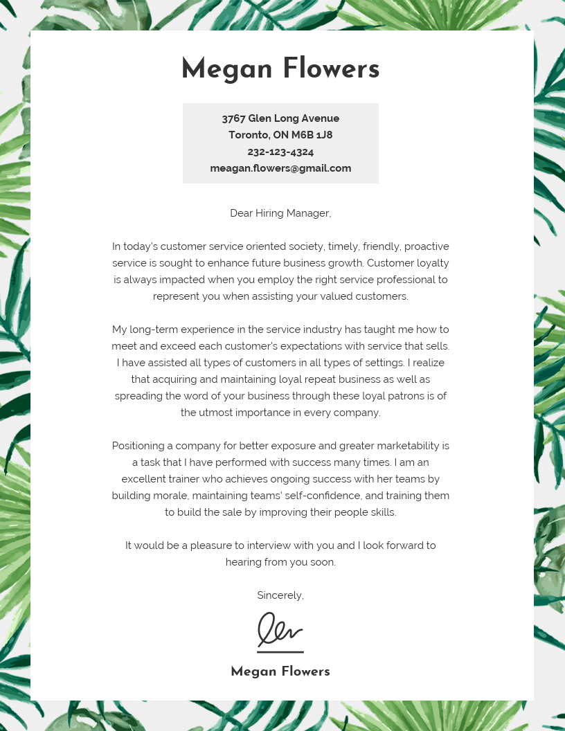 Graphic Designer Cover Letter Template